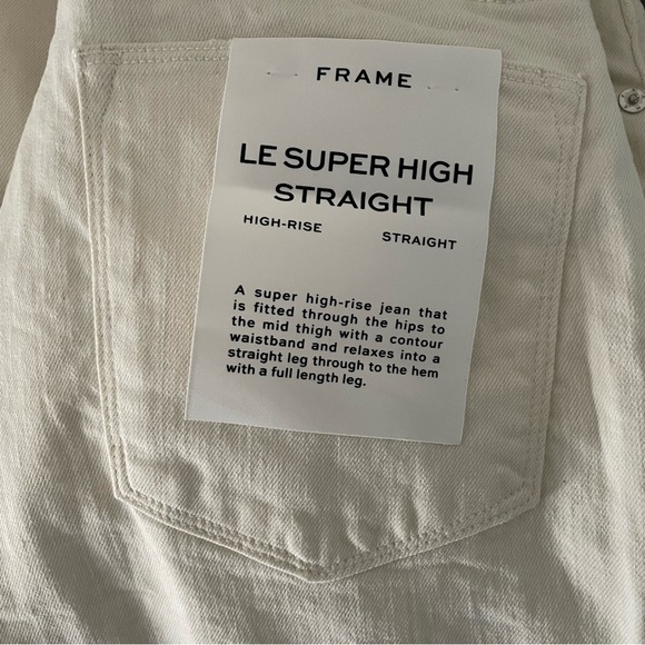 New Frame Le Super High Rise straight jean in au natural size 30 - Picture 12 of 14